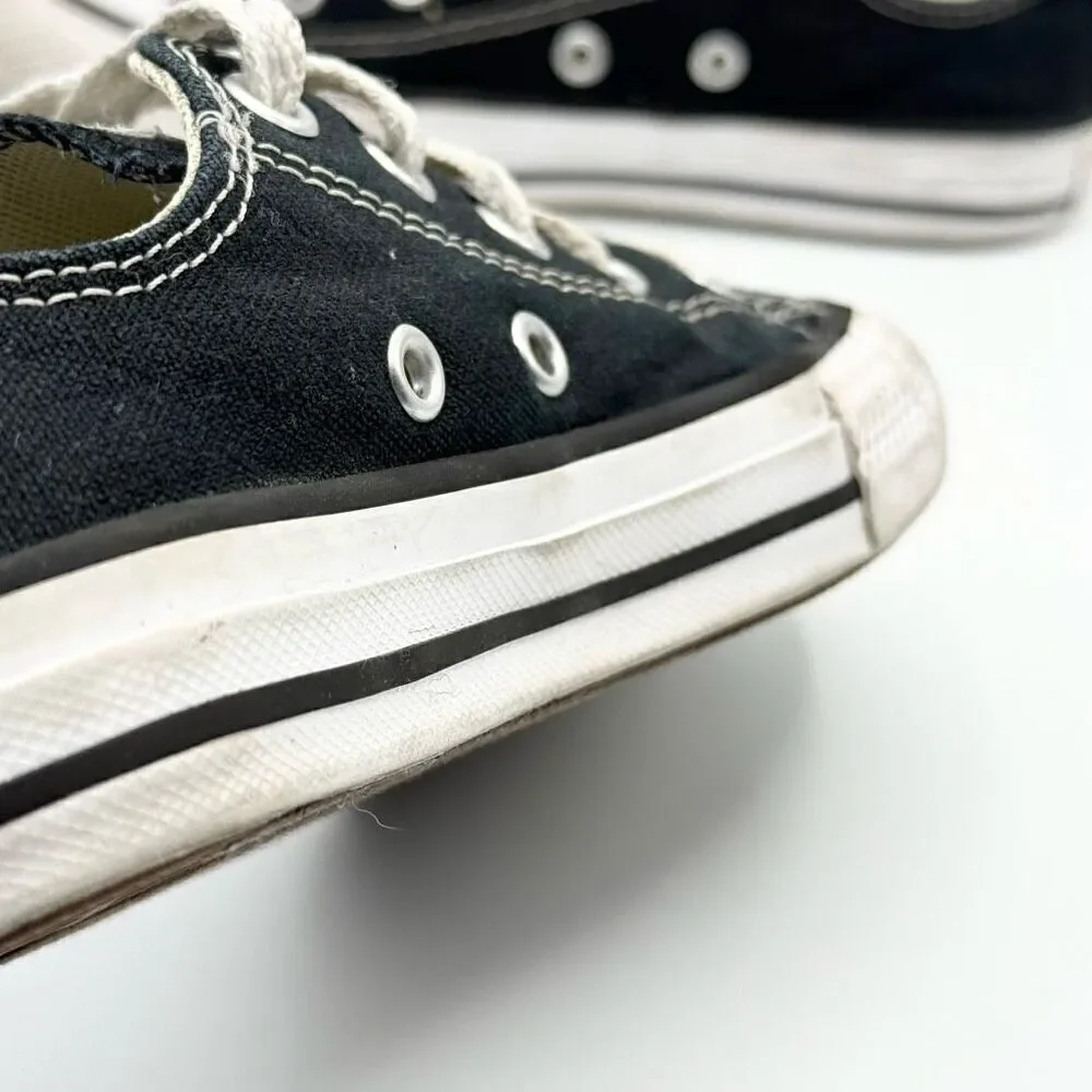 Converse Chuck Taylor All Star Black Canvas Lace Up Sneakers - Big Kid US 1